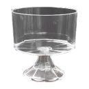 כלי הגשה שקוף על רגל 20 ס