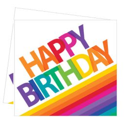 מפיות גדולות happy birthday צבעי הקשת