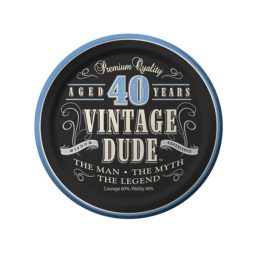 צלחות נייר קטנות גיל 40 האיש והאגדה