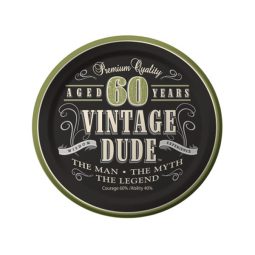 צלחות נייר קטנות גיל 60 האיש והאגדה