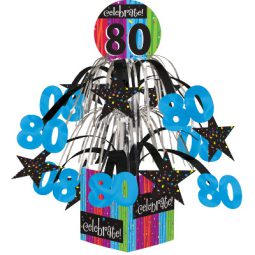 קישוט מרכז שולחן גיל 80 חיים שכאלה