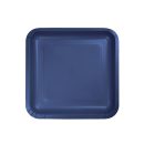 צלחות נייר קטנות מרובע כחול אמיתי