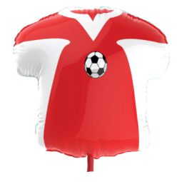 בלון הליום ענק כדורגל אדום לבן