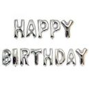 בלוני מיילר כסף Happy Birthday