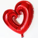 בלון הליום ענק לב חלול אדום