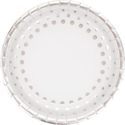 צלחות גדולות - נקודות כסופות נוצצות 