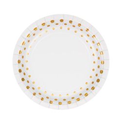 צלחות קטנות - נקודות זהב נוצצות 