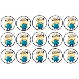 דף לקאפקייקס מיניונים 1