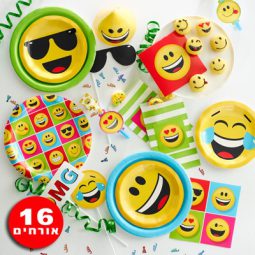חבילת יום הולדת אימוג'י 16 מוזמנים