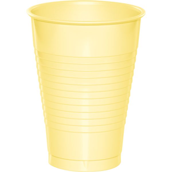 כוסות פלסטיק צהוב מימוסה