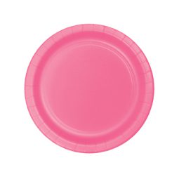 צלחות נייר קטנות עגול ורוד ממתק