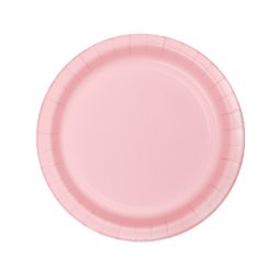 צלחות נייר קטנות עגול ורוד קלאסי