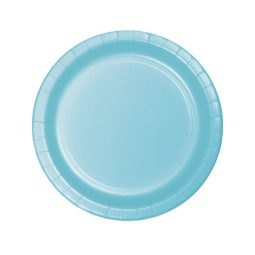 צלחות נייר קטנות עגול כחול פסטל