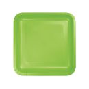 צלחות נייר קטנות מרובע פרש ליים