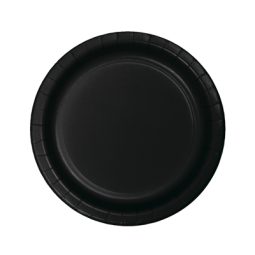 צלחות נייר קטנות עגול שחור