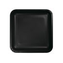 צלחות נייר קטנות מרובע שחור