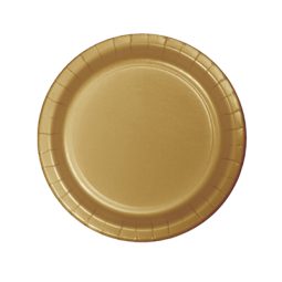 צלחות נייר קטנות עגול זהב