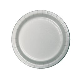 צלחות נייר קטנות עגול כסף