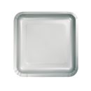 צלחות נייר קטנות מרובע כסף