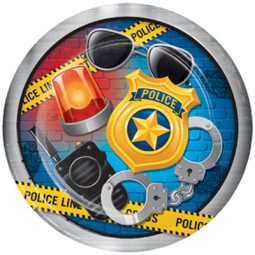 צלחות גדולות עצור! משטרה