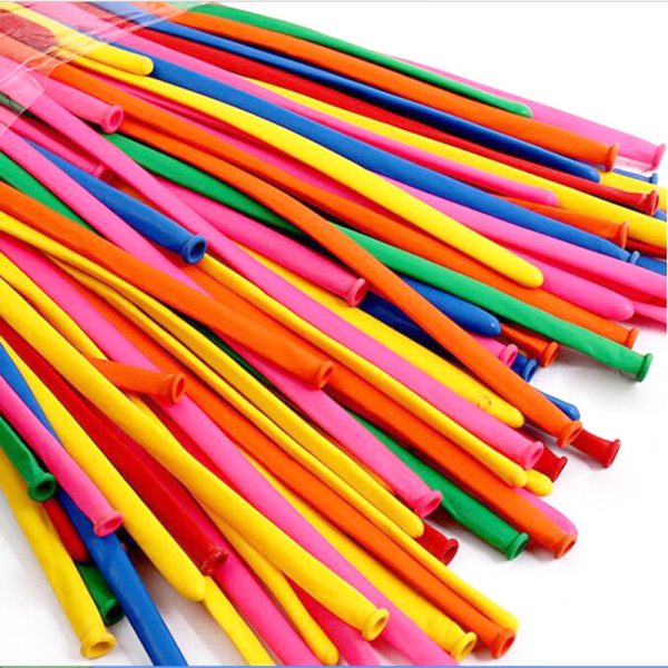 בלון נקניק פסטל צבעוני 50 יח