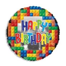 בלון הליום happy birthday לגו