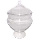 צנצנת פלסטיק עגולה לממתקים