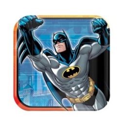 צלחות נייר קטנות מרובעות באטמן