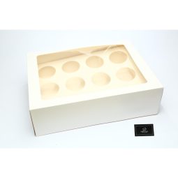 קופסא לבנה בינונית לעוגה/קאפקייקס