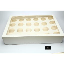 קופסא לבנה גדולה לעוגה/קאפקייקס