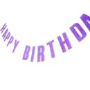 שרשרת אותיות happy birthday סגול