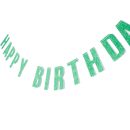 שרשרת אותיות happy birthday ירוק