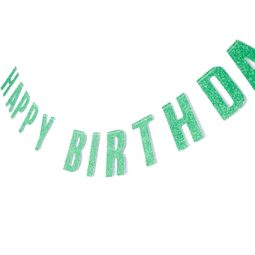 שרשרת אותיות happy birthday ירוק