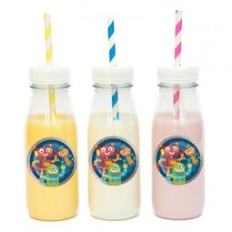 מדבקות עגולות לעיצוב רובוטים