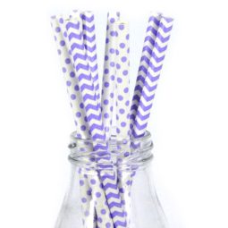 קשיות נייר לבנדר לבן