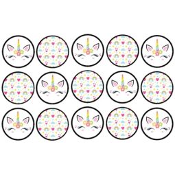 דף לקאפקייקס חד קרן ורוד 1