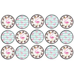 דף לקאפקייקס פלמינגו 1