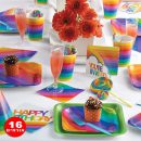 חבילת יום הולדת צבעי הקשת 16 מוזמנים