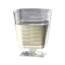 כוסות יין מרובע שקוף קריסטלי