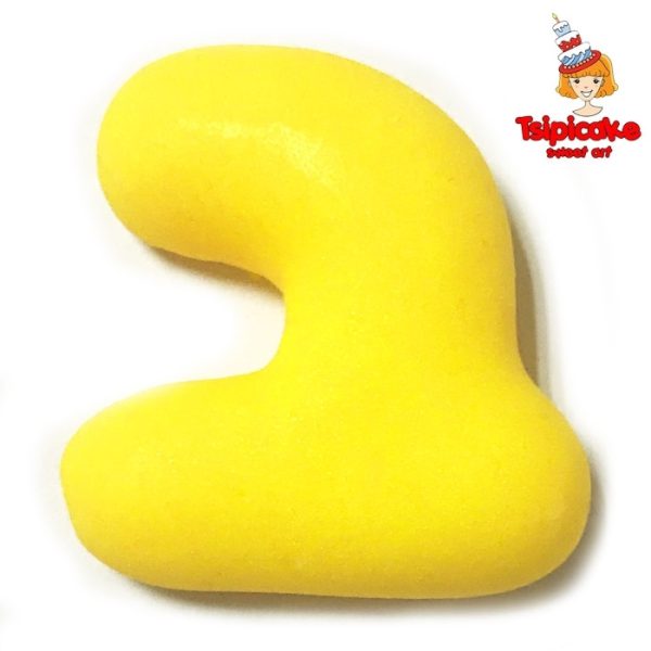 אותיות מבצק סוכר בצבעים- ב'