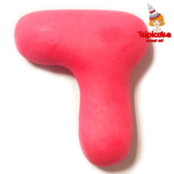 אותיות מבצק סוכר בצבעים- ד'