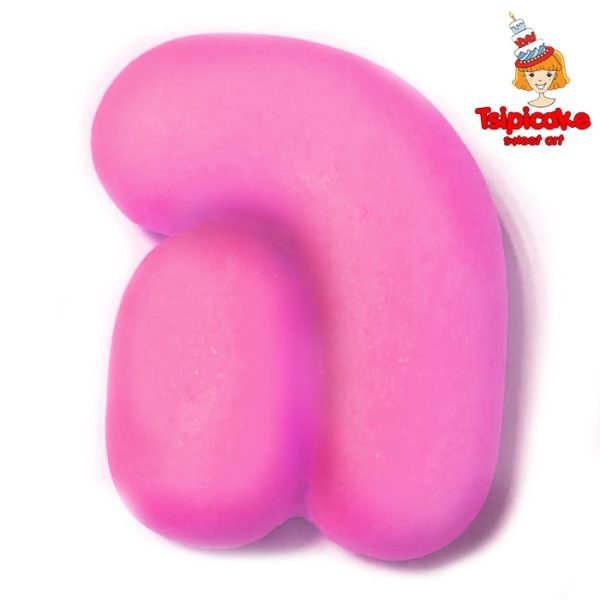 אותיות מבצק סוכר בצבעים- ה'