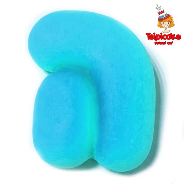 אותיות מבצק סוכר בצבעים- ה'