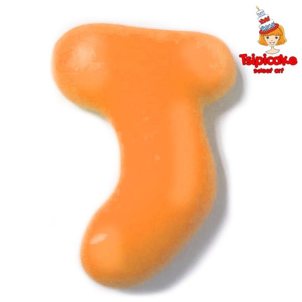 אותיות מבצק סוכר בצבעים- ז'