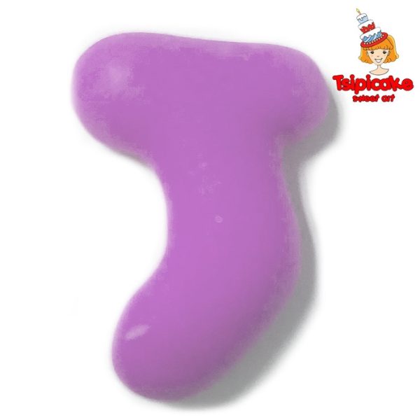 אותיות מבצק סוכר בצבעים- ז'