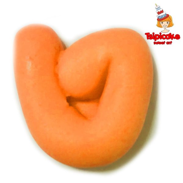 אותיות מבצק סוכר בצבעים- ט'