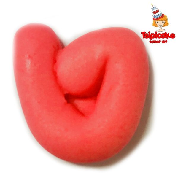 אותיות מבצק סוכר בצבעים- ט'