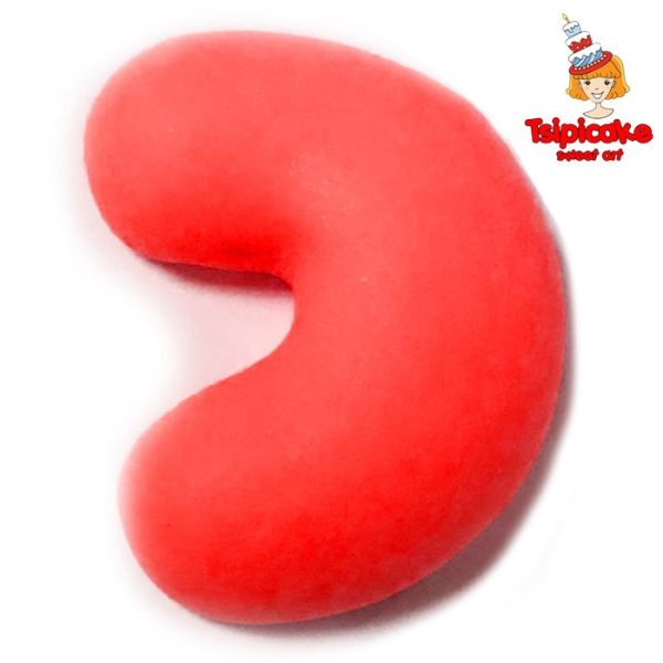 אותיות מבצק סוכר בצבעים- כ'