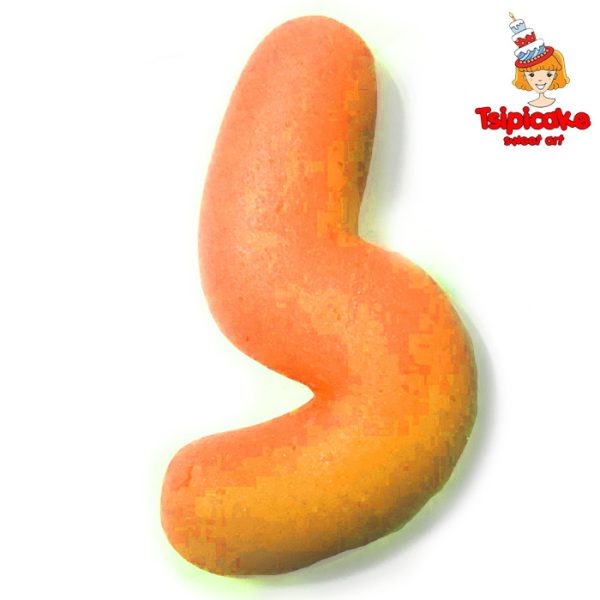 אותיות מבצק סוכר בצבעים- ל'