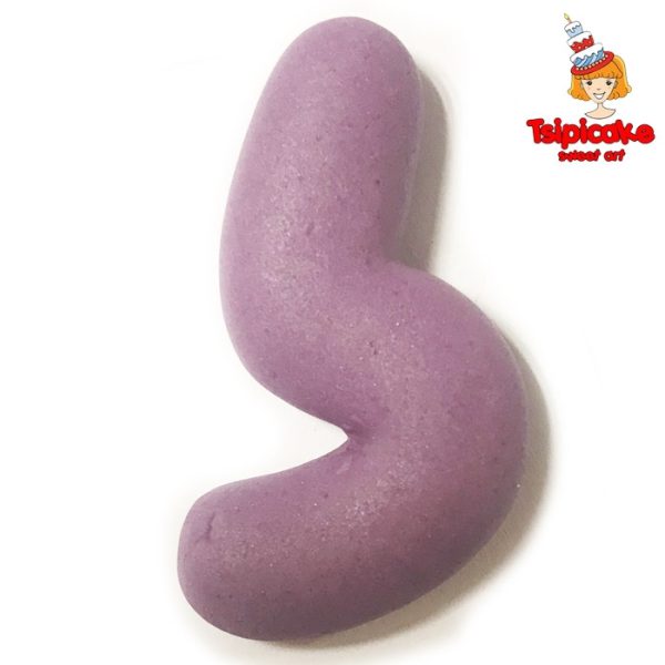 אותיות מבצק סוכר בצבעים- ל'